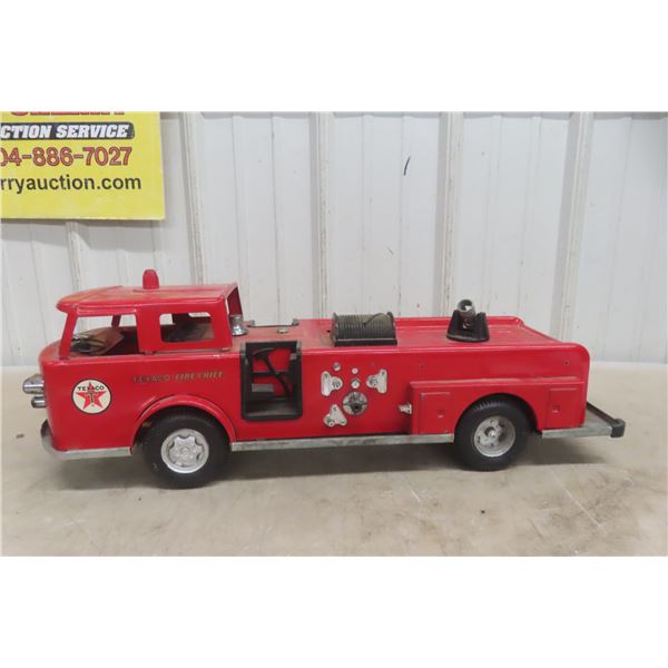 Buddy L Texaco Fire Truck 1960 Pressed Steel 25"