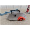 Image 3 : Three Die Cast Gas Pumps, Pressed Metal Boat Trailer
