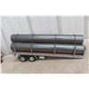 Image 10 : Die Cast Heavy Equipment Trailer 24" Long With Flat Deck For Truck 12" Long With Load of Pipe Plast
