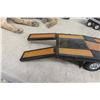 Image 4 : Die Cast Heavy Equipment Trailer 24" Long With Flat Deck For Truck 12" Long With Load of Pipe Plast