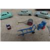 Image 6 : Four Plastic Cars and Odds Die Cast Plus Some Dinky With Axle Tire Problem