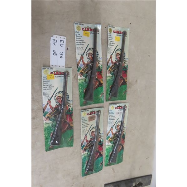 NOS Carbine Lever Action Cap Gun, Original Store Packaging, 11" Long