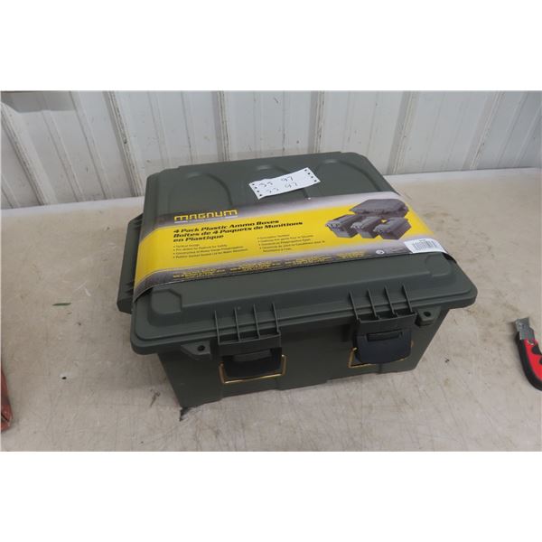 4 New Magnum Ammo Boxes, Nesting