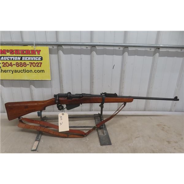Enfield Mark 3, .303, Bolt Action, 25" Barrel, Serial No. 91592, 1 Magazine, Leather Sling and Stra