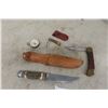 Image 1 : Hunting Knife, Pocket Knife, and Compass