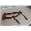 Image 1 : Leather Belt, Ammo Pouch, Carabiner Hatchet, and Hunting Knife