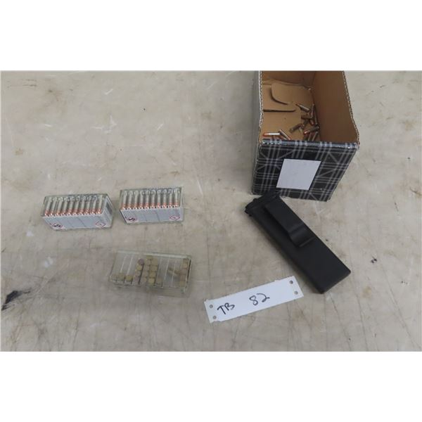145 Rounds .22 Long Ammunition and Ammo Case