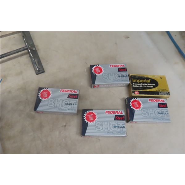 12 Ga. Buck Shot and Steel Shot Ammunition — 25 Rounds