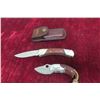 Image 1 : Buck Model 600 Folding Knife 7½" and Kubay Folding Knife 4½" — Buck With Sheath