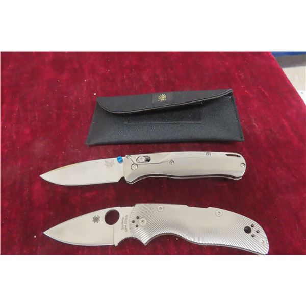 Benchmade 20CV Folding Knife 7 1/2" and Spyderco CPM S35VN Folding Knife 7"