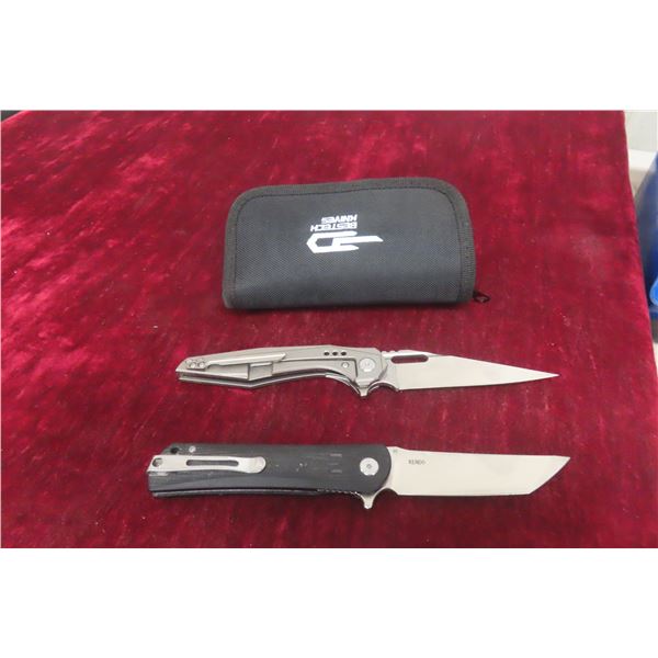 Bestech D2 Folding Knife 8½" and Bestech S35VN Folding Knife 8½" — With Case