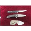 Image 1 : Burnley VG-10 Folding Knife 8½", Les Voornes 084 Folding Knife 7½" and 440-C Folding Knife 4½"