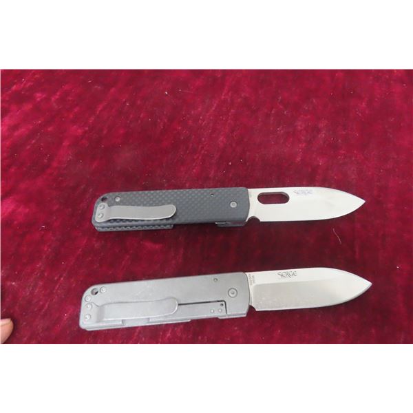 Böker Serge S35VN Folding Knife 7¼" and Böker Serge M390 Folding Knife 6½"