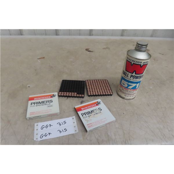 Shot Shell Primers – Qty 117, Full Can Winchester Ball Powder 571 (No Shipping – Explosive)