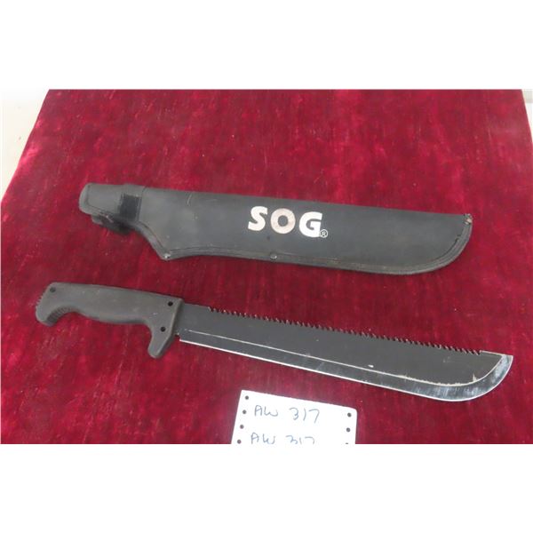 SUG Machete, 19" Long with Sheath