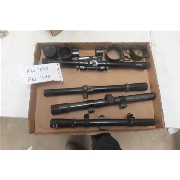 Scopes for .22 Cal Guns – Qty 4, Plus Accessories