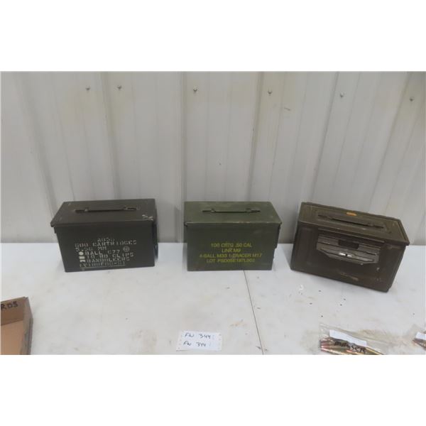 Military Metal Ammo Cases – Qty 3