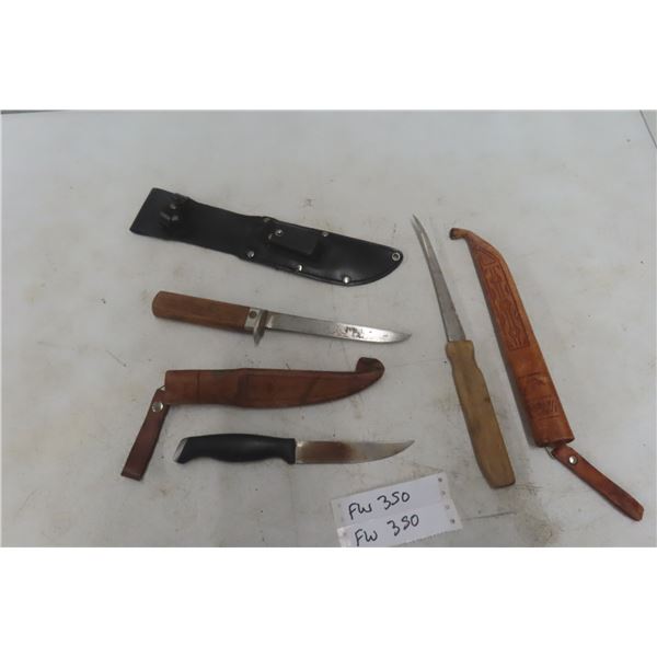 Knives – 3 Pc (Fillet & Bowie) w/ Sheaths