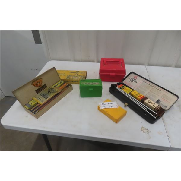 Gun Cleaning Kits – 2x (Vintage Stag & Outers) Plus 3 Ammo Cases