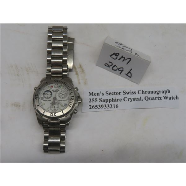 Men's Sector Swiss Chronograph 255 Sapphire Crystal Quartz Watch, Model 2653933216
