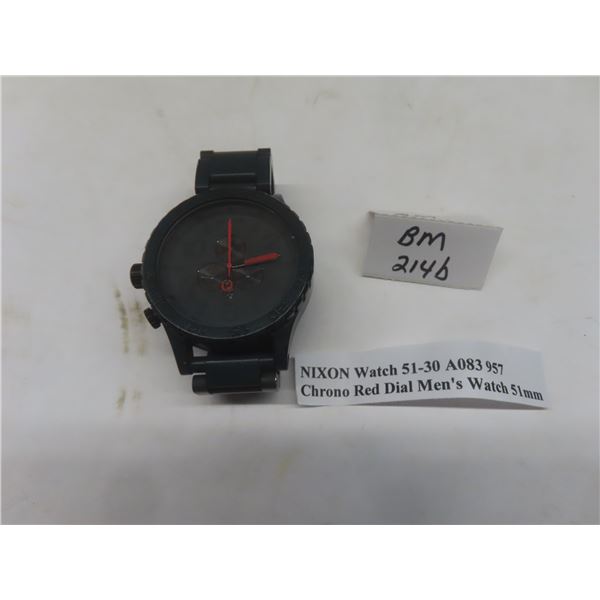 Nixon Watch 51-30 A083 957 Chrono Red Dial Men's Watch, 51mm