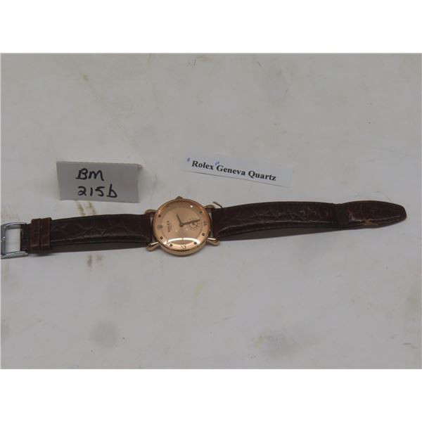 "Rolex" Faux Geneva Quartz Watch (Works)