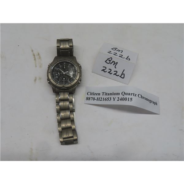 Citizen Titanium Chronograph, Model 8870-H21653 Y 240015
