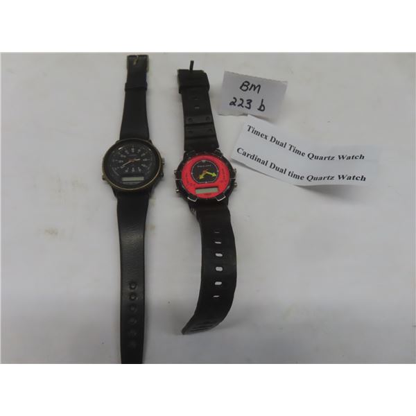 Timex Dual Time Quartz Watch and Cardinal Dual Time Quartz Watch