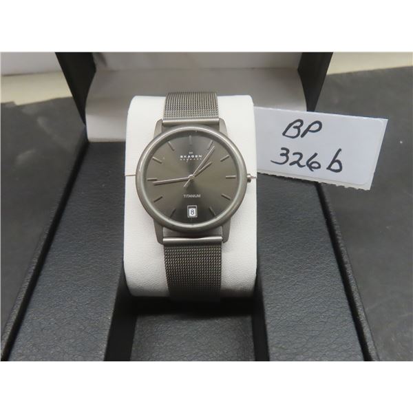 Skagen 170-LTTM Watch Made in Denmark, Titanium Case and Bracelet, with Case