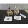 Image 1 : 2 Music Boxes: White Dove Trinket "Wing of Love" & Blue Jay Keepsake "Wing of Love", with Certificat