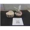 Image 6 : 2 Music Boxes: White Dove Trinket "Wing of Love" & Blue Jay Keepsake "Wing of Love", with Certificat