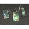 Image 4 : 4 Thimbles (3 Mexican Silver and Abalone, 1 Brass and Abalone), 1 Pair Abalone Earrings, 1 Single S