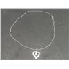 Image 4 : Sterling Silver 18" Chain with 21 Stones Around a Heart, 14.7g