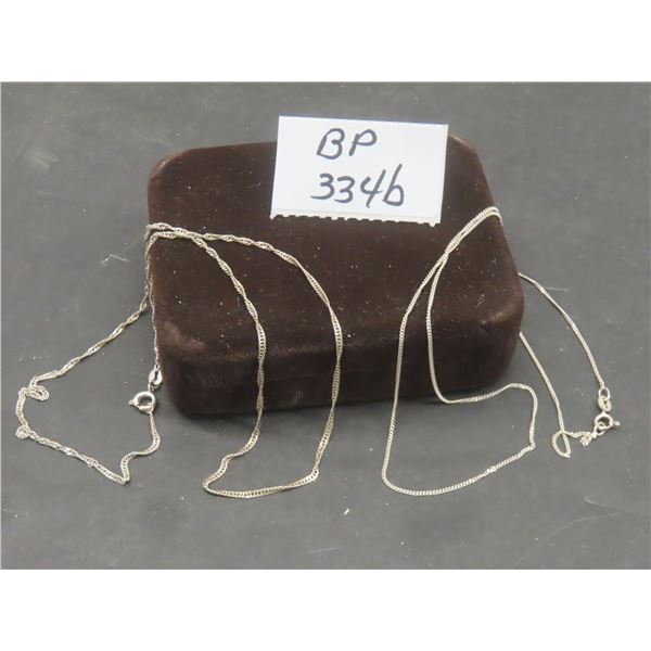 2 Sterling 925 18" Chains: 1.54g & 1.64g