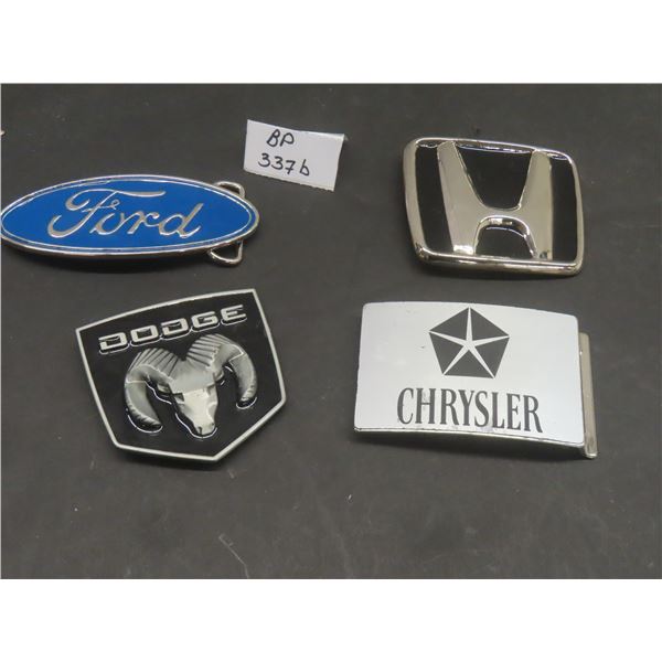 4 Belt Buckles: Honda, Dodge, Chrysler, and Ford