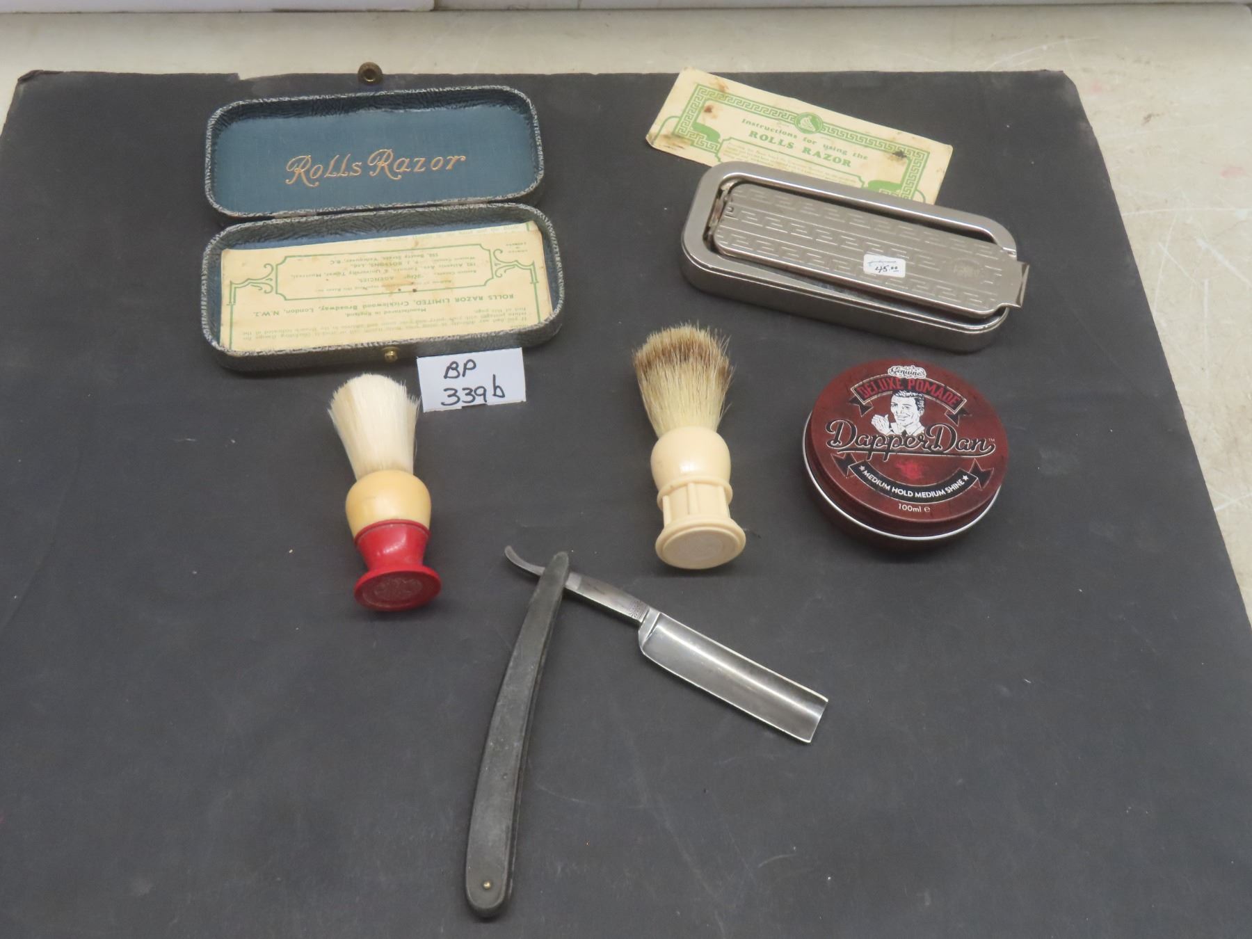 Rolls Shaving Razor Straight Razor, Can Dapper Dan, Shaving Brushes & Rolls Razor in Case ...