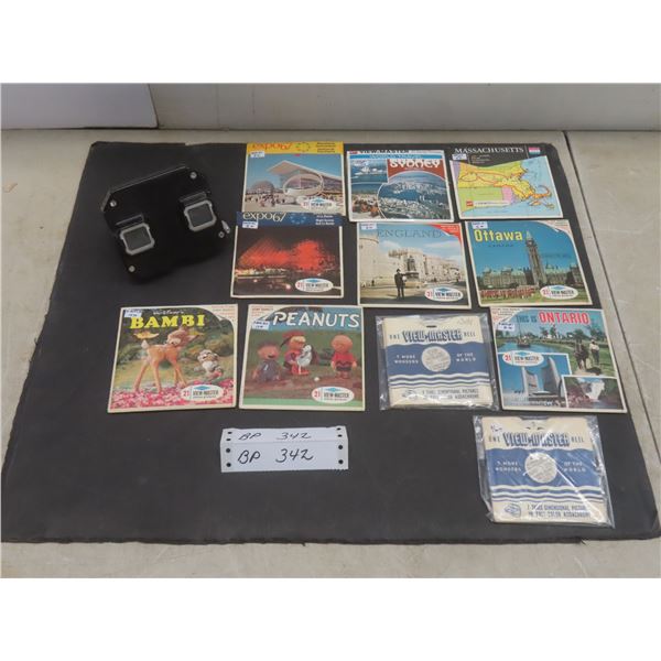 Sawyers View Master and 12-Set of View Master Reels