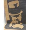 Image 6 : Laurel and Hardy Picture 36" x 26" and W.C. Fields on Wicker Style Roll-Up Picture 66" x 35"