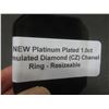 Image 10 : New Platinum Plated 1.0ct Simulated Diamond (CZ) Chanel Ring, Resizeable