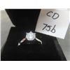 Image 1 : New Platinum Plated 1.0ct Simulated Diamond (CZ) Chanel Ring, Resizeable