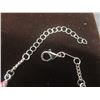 Image 4 : New Platinum Plated Pear Cut Pink Simulated Diamond (CZ) Bracelet, Adjustable 7-8.5" Long