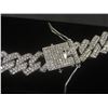 Image 2 : New Platinum Plated 14.0mm Iced Out Cuban Link Necklace, 19.5" Long