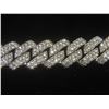 Image 4 : New Platinum Plated 14.0mm Iced Out Cuban Link Necklace, 19.5" Long