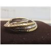 Image 5 : New Platinum and 18K Gold Plated 40.0mm Triple Hoop Earrings