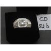 Image 1 : New Platinum Plated 1.0ct Simulated Diamond (CZ) Man's Ring, Resizeable