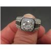 Image 9 : New Platinum Plated 1.0ct Simulated Diamond (CZ) Man's Ring, Resizeable