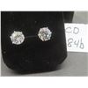 Image 1 : New Platinum Plated 2.0ct Each Simulated Diamond (CZ) Stud Earrings