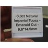 Image 5 : 8.3ct Natural Imperial Topaz, Emerald Cut, 9.6 x 14.5mm