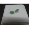 Image 2 : 1.3ct Natural Emerald, Untreated, Oval Cut, 4.9 x 6.8mm and 4.7 x 6.4mm