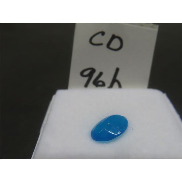 1.1ct Natural Blue Opal, Oval Cut, 7.2 x 10.5mm